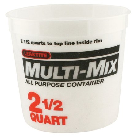 LEAKTITE Clear 2.5 qt Multi-Mix Container 2-5Q05MM050